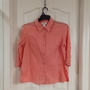 Talbots Coral Button-Down Shirt